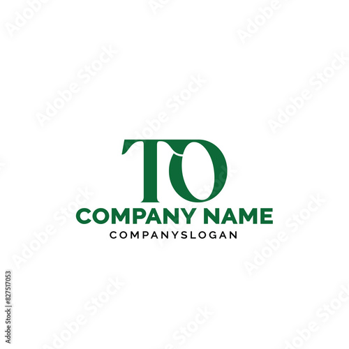 Letter TO logo design, vector logo design, illustration 