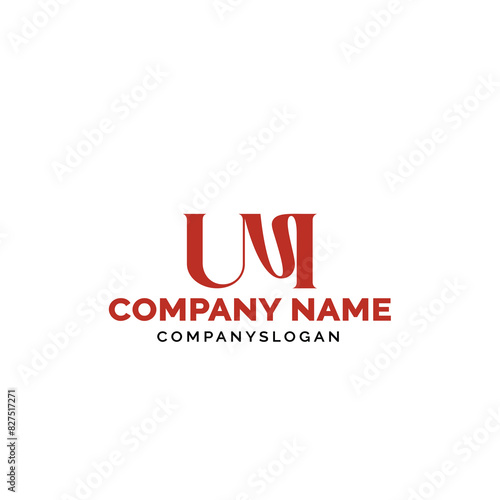 Letter UM logo design, vector logo design, illustration 