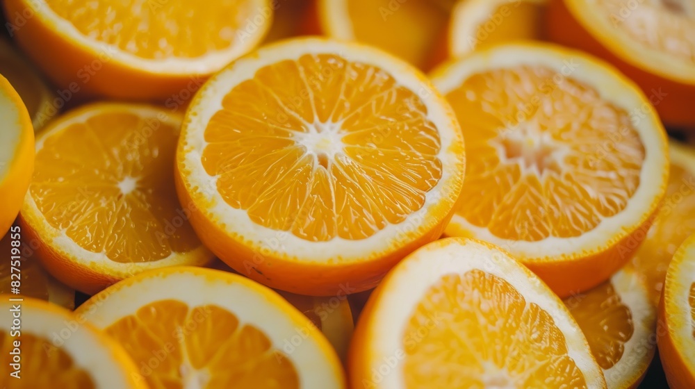 Orange slices, closeup shot Orange slices, closeup shot