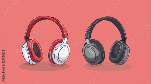 Headphones on and off icon mute speaker icon vector illustration