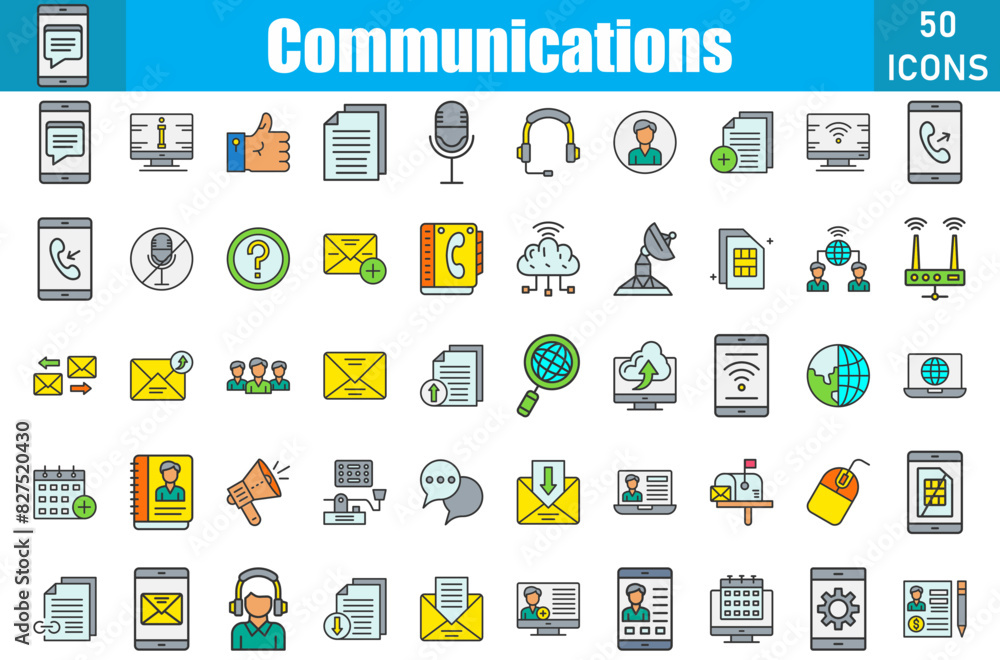 Set of 50 Communications line filled icons set. Workshop outline icons with editable stroke collection. Include Chat,Help, Email, Bubblle Chat, Add Friend, Call, Send, Forward, Mail Forward, About Set of 50 Communications line filled icons set. Workshop outline icons with editable stroke collection. Include Chat,Help, Email, Bubblle Chat, Add Friend, Call, Send, Forward, Mail Forward, About