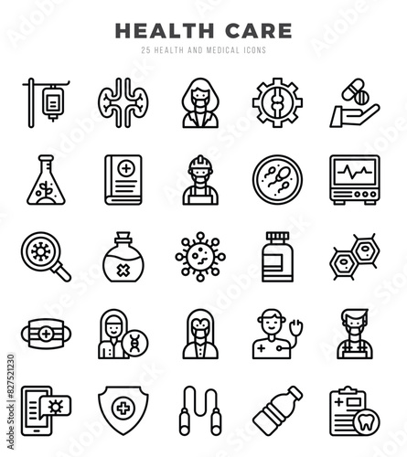 HEALTH CARE icon pack for your website. mobile. presentation. and logo design.