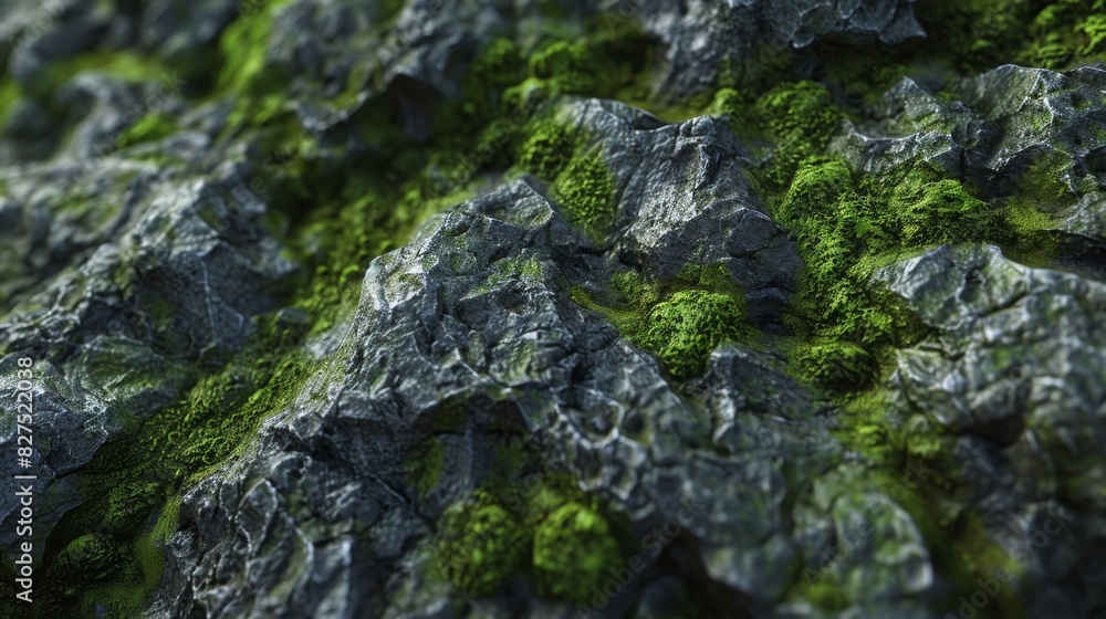 High-Resolution Close Up of Textured Moss-Covered Stone for Nature-Themed Designs and Backgrounds High-Resolution Close Up of Textured Moss-Covered Stone for Nature-Themed Designs and Backgrounds