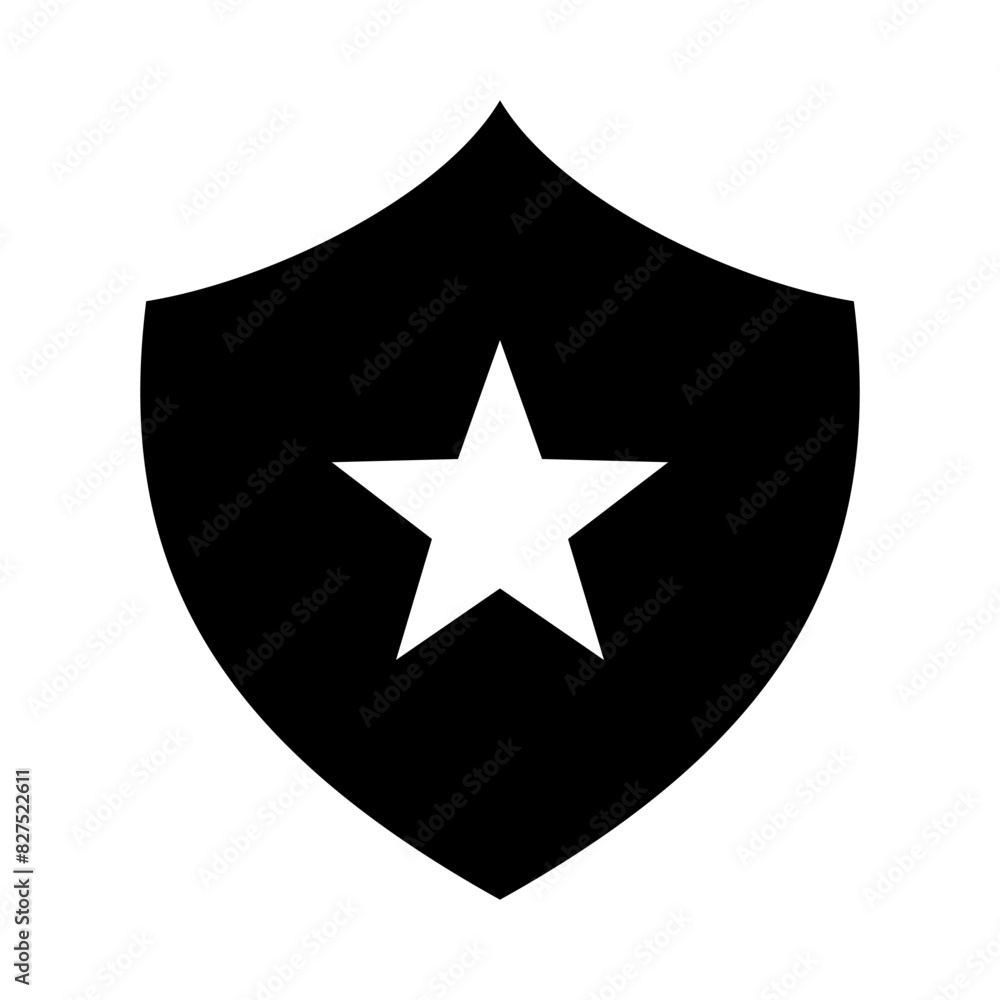 badge icon, silhouette vector isolated on white background. simple and modern design