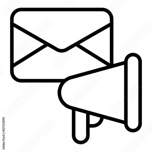 Email Laptop line icon