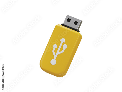 USB pendrive icon 3d rendering vector illustration 