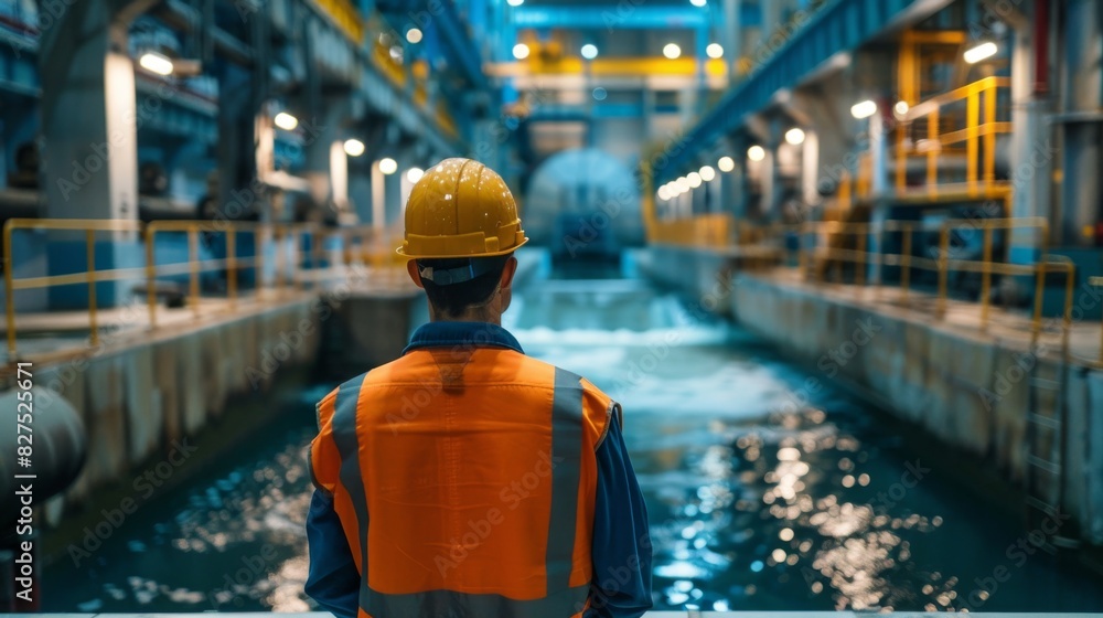 Skilled Engineer Monitoring and Maintaining Efficiency in Hydroelectric Power Plant Skilled Engineer Monitoring and Maintaining Efficiency in Hydroelectric Power Plant