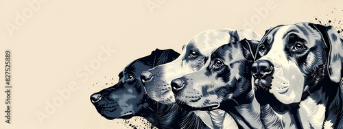 modern dog illustration photo