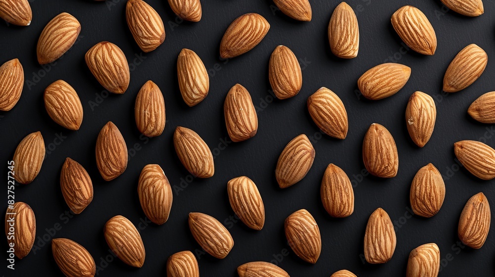 nuts pattern on a black background nuts pattern on a black background