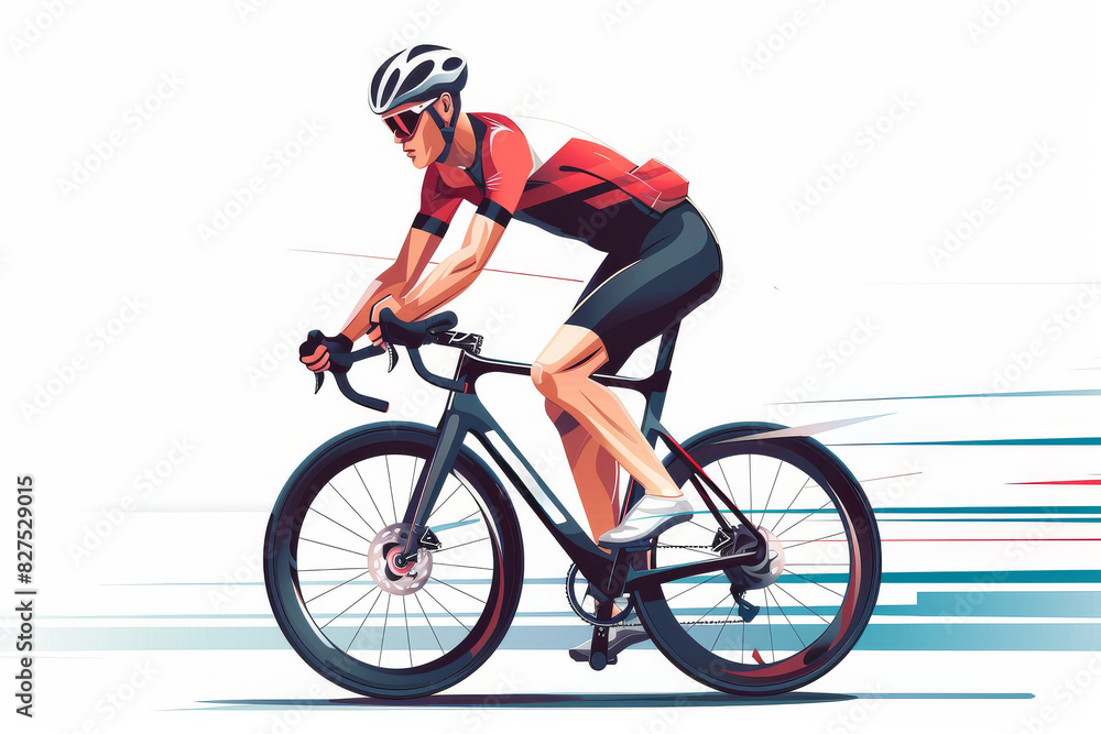 Racing cyclist in action set. Fast road biker from side, front, back and three quarter view. Sports Banner Design. Editable vector illustration. Racing cyclist in action set. Fast road biker from side, front, back and three quarter view. Sports Banner Design. Editable vector illustration.