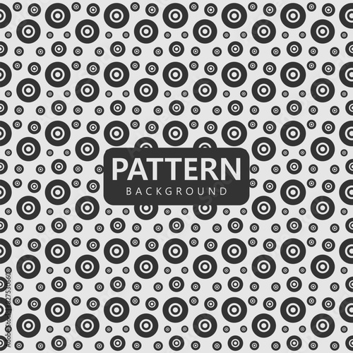 Simple Black and White Pattern Design with Circle Object