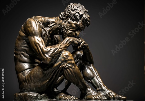 The Thinker by Rodin (bronze sculpture)