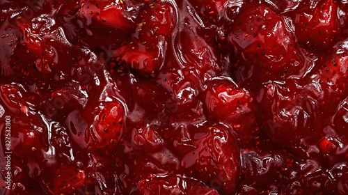 the texture of strawberry jam