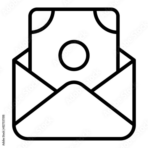 Bribe line icon