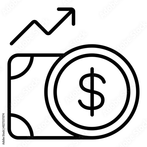 Inflation line icon