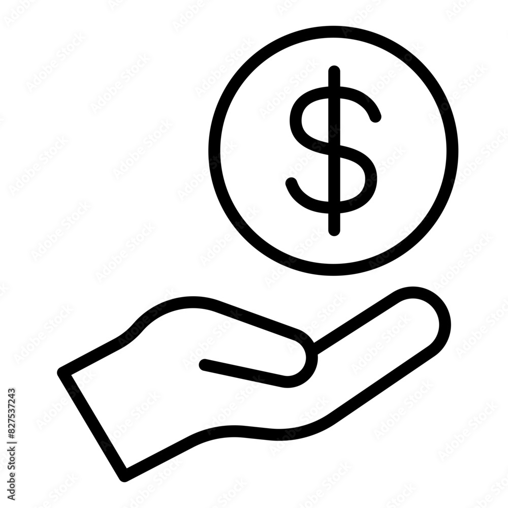 Saving line icon Saving line icon