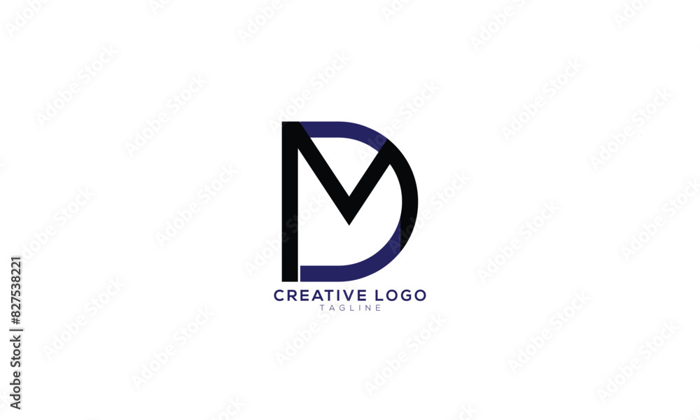 DM MD Abstract initial monogram letter alphabet logo design DM MD Abstract initial monogram letter alphabet logo design