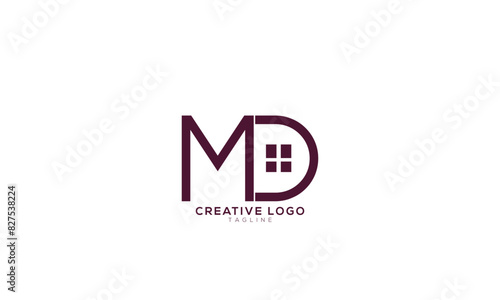 MD Abstract initial monogram letter alphabet logo design