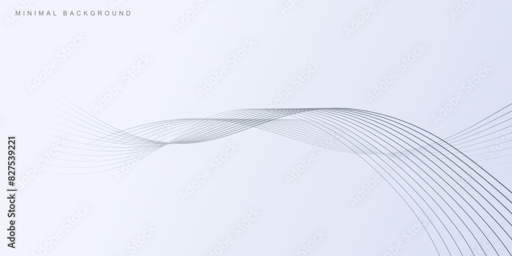 Fototapeta premium Modern white abstract background with flowing and wavy lines