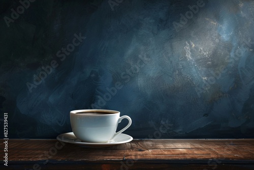 a cup of coffee on a wooden surface