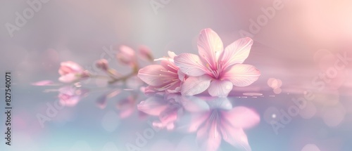 Wallpaper Mural flower on soft pastel color in blur style Torontodigital.ca