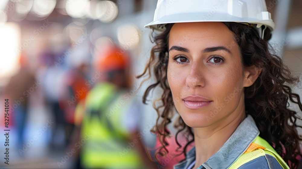Confident Woman Leading Construction Site Confident Woman Leading Construction Site