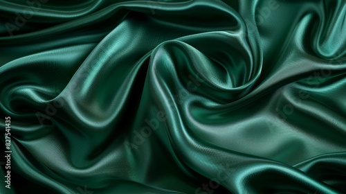 Wallpaper Mural Luxurious Dark Green Satin Fabric with Elegant Shimmer, Perfect for Fashion Design, Interior Decor, and Textiles Torontodigital.ca