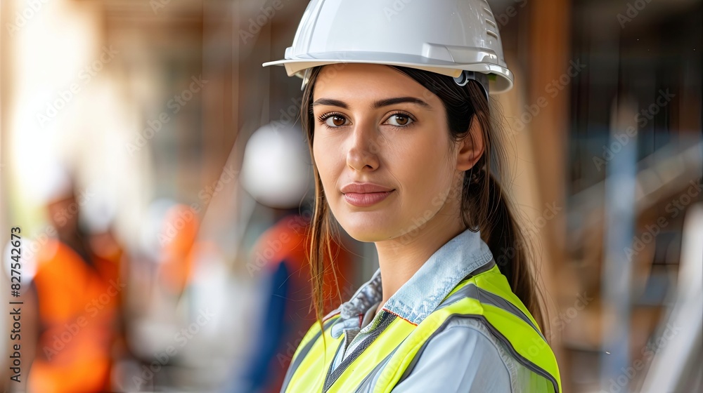 Confident Woman Leading Construction Site Confident Woman Leading Construction Site