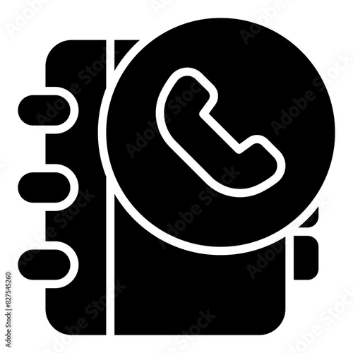Phone Book glyph icon