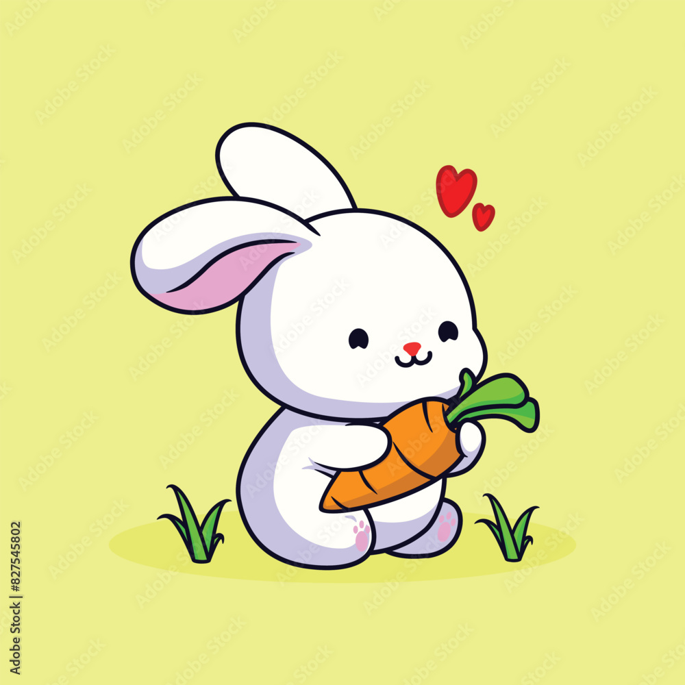 Obraz premium rabbit and carrot