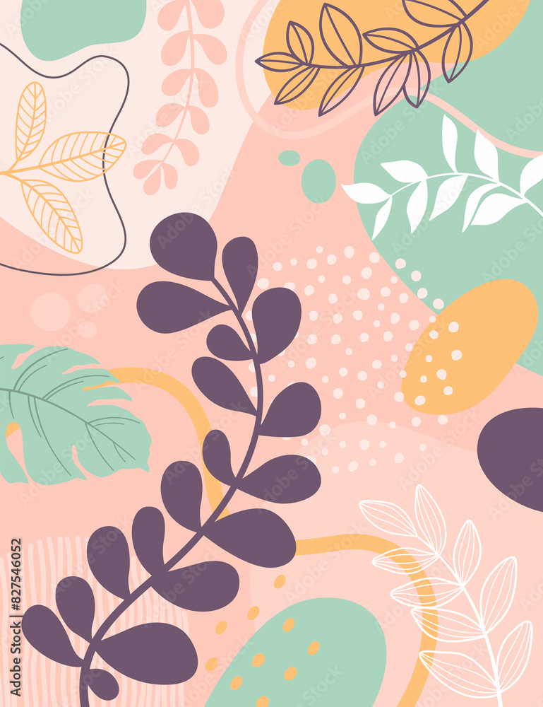 Fototapeta premium Design banner background. Colorful poster background. art print for beauty, fashion and natural products,wellness, wedding and event.