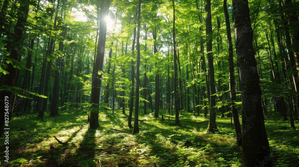 Obraz premium Rooting in Forest Natural Verdant Trees