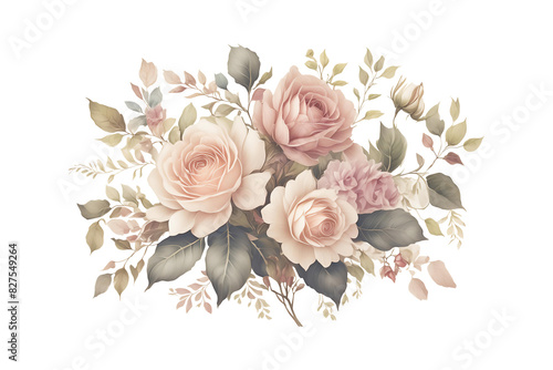 芸術的なバラの花束 photo