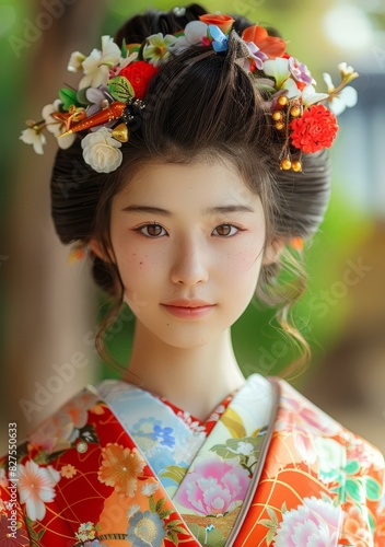 Japanese Girl in Kimono