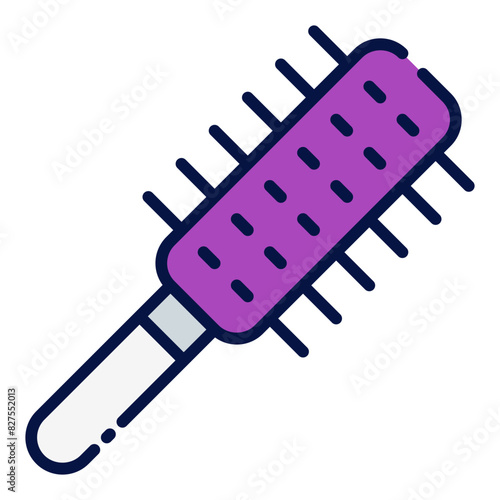 Hairbrush filled line icon