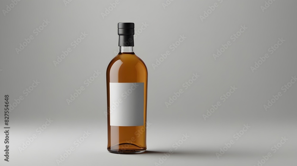 Blank liquor bottle, mockup. Blank liquor bottle, mockup.