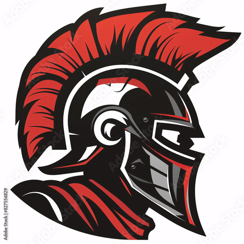 Legionary football, baseball, soccer, sports team leader vector mascot or logo design. Strong adult male in profile view.