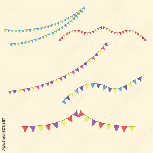 bunting flag set icon  photo