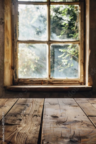 Bare wooden table surface copy space theme emptiness whimsical blend mode countryside cottage