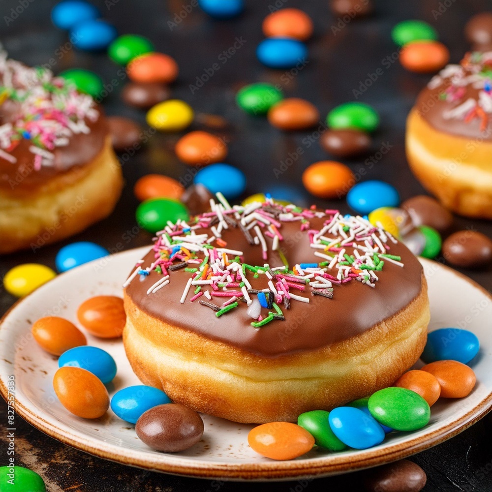 A chocolatey donut A chocolatey donut