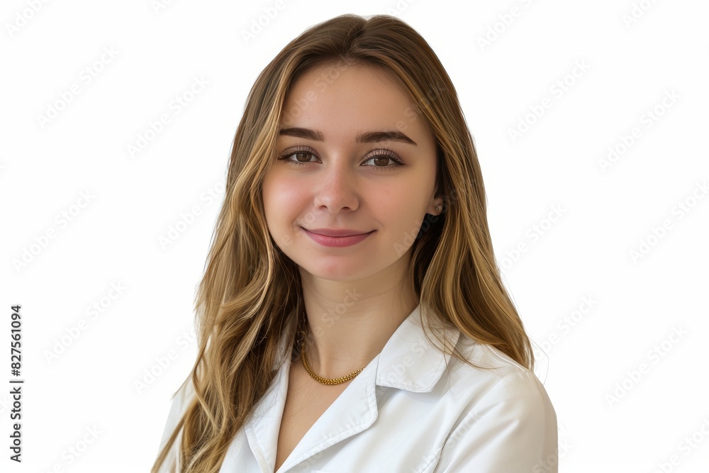 Youthful woman with blonde hair, showcasing casual elegance in a light filled space Youthful woman with blonde hair, showcasing casual elegance in a light filled space