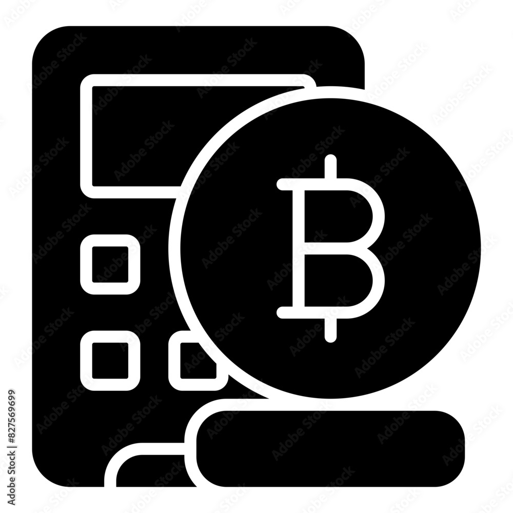 Calculator glyph icon Calculator glyph icon