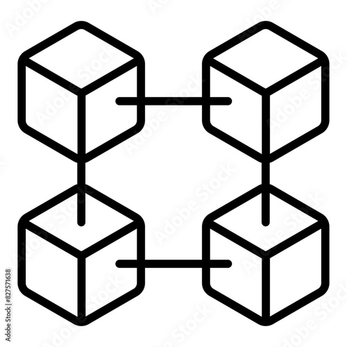 Blocks line icon
