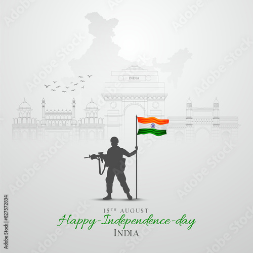 Indian Independence Day- 15th of August, Creative social media post design