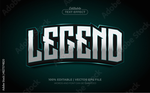 Legend 3d Editable Text Effect Template Style Premium Vector