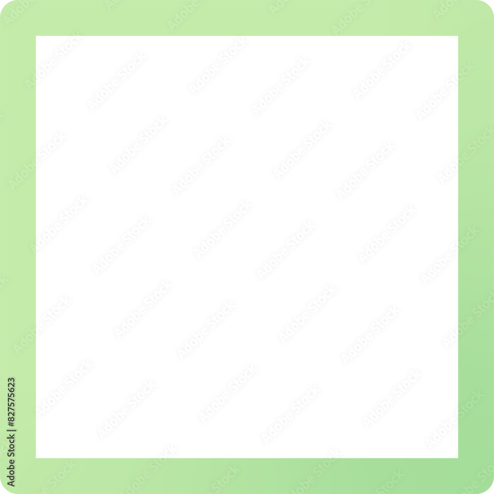 Green frame isolated on transparent background Green frame isolated on transparent background
