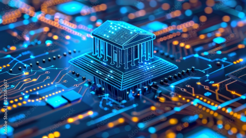 Banking Technology: digital interfaces, mobile banking apps, and secure transactions. Highlight the convenience and security of digital banking solutions. Banking Technology: digital interfaces, mobile banking apps, and secure transactions. Highlight the convenience and security of digital banking solutions.