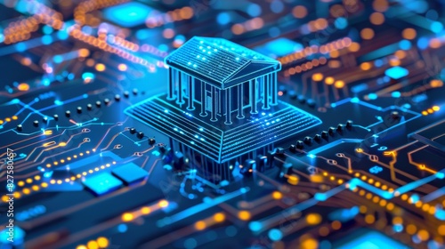 Wallpaper Mural Banking Technology: digital interfaces, mobile banking apps, and secure transactions. Highlight the convenience and security of digital banking solutions. Torontodigital.ca