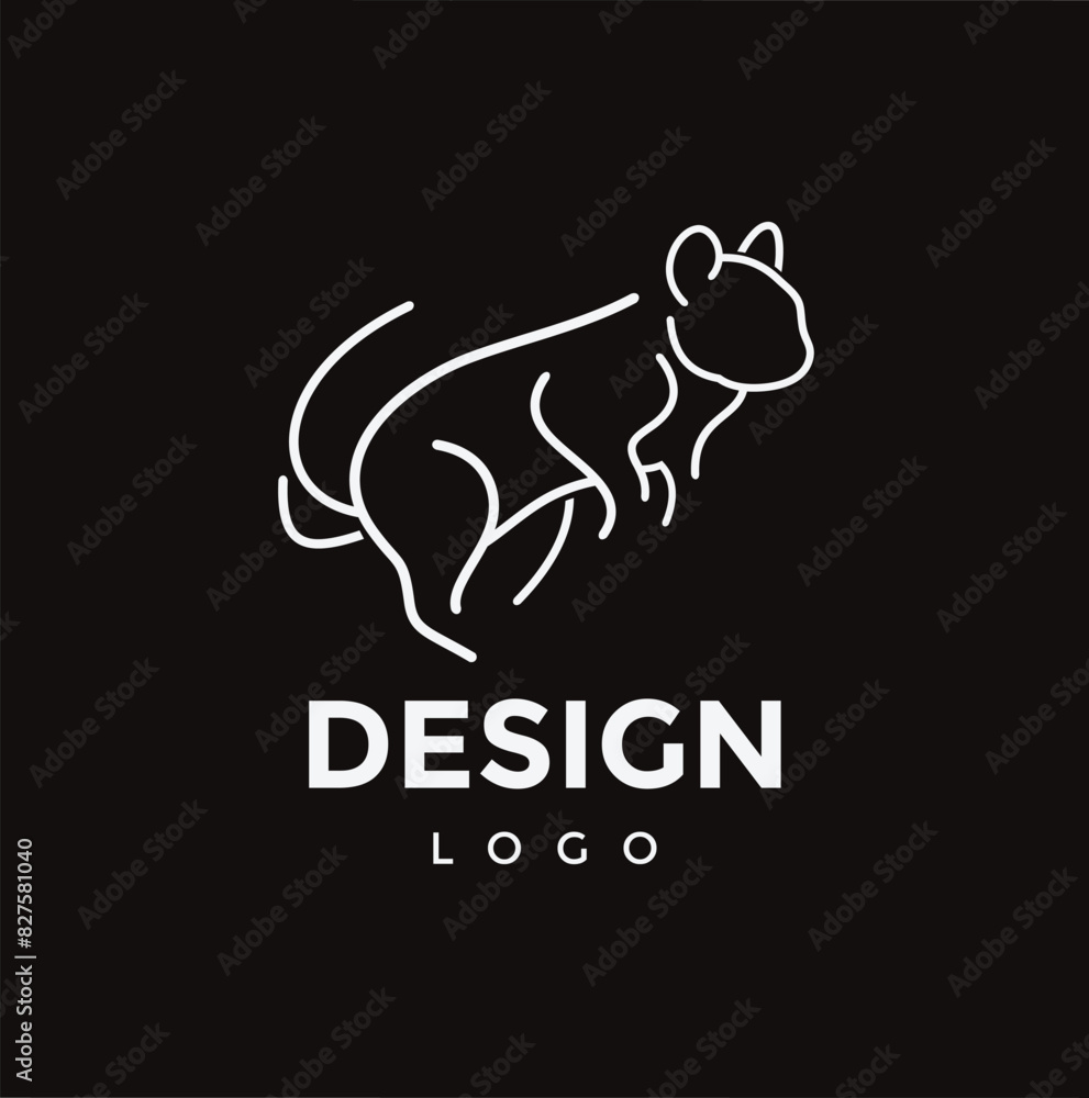 Obraz premium illustrations single line squirrel animal