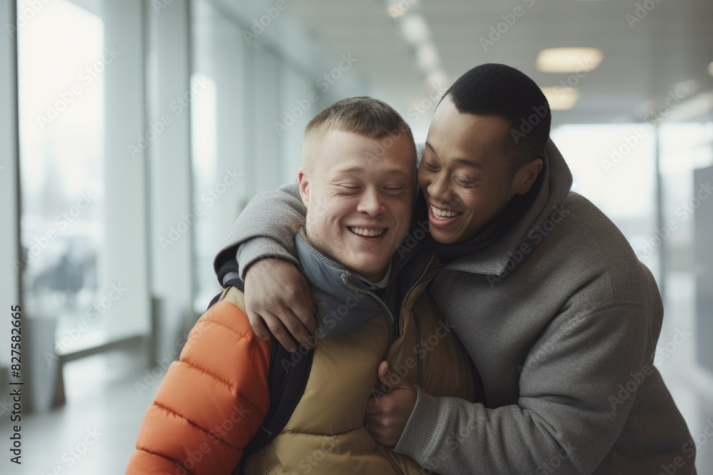Down syndrome persona, resilience and positivity, radiant joy, genuine smile. Down syndrome persona, resilience and positivity, radiant joy, genuine smile.